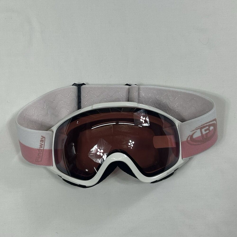 Findway Model Skiing Goggles Ski Snowboard Snow Pink & White Adjustable